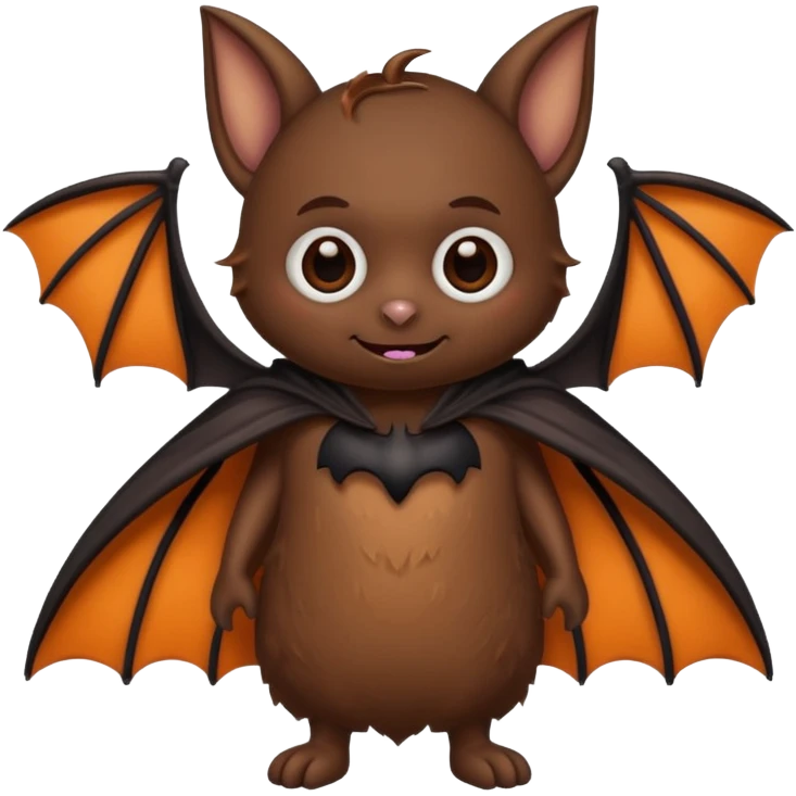 bat with halloween costume emoji