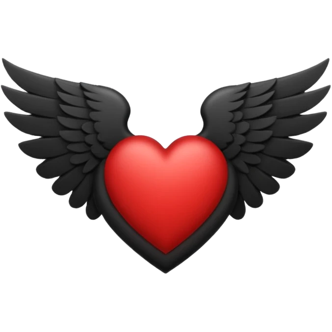 heart with black wings emoji