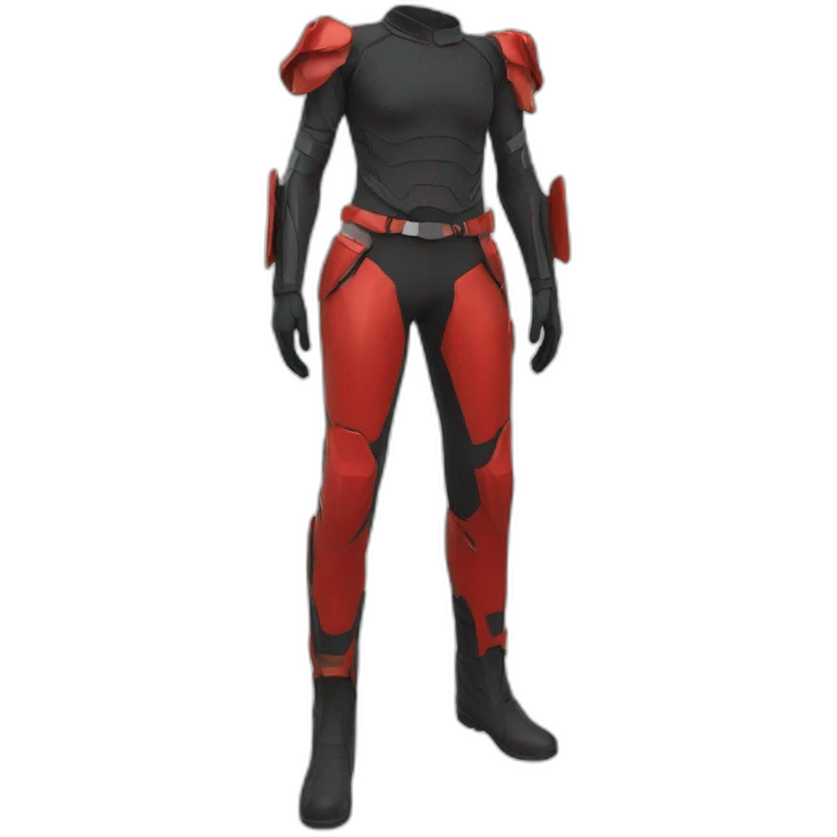 futuristic armored pants color red emoji