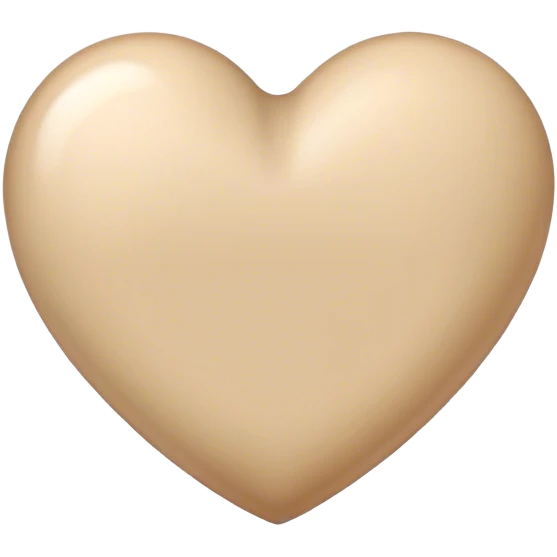 beige heart emoji