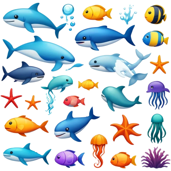 ocean items emoji