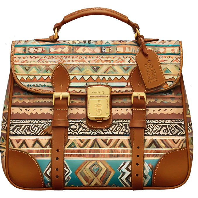 Realistic dooney and Bourke aztec pattern satchel purse. emoji