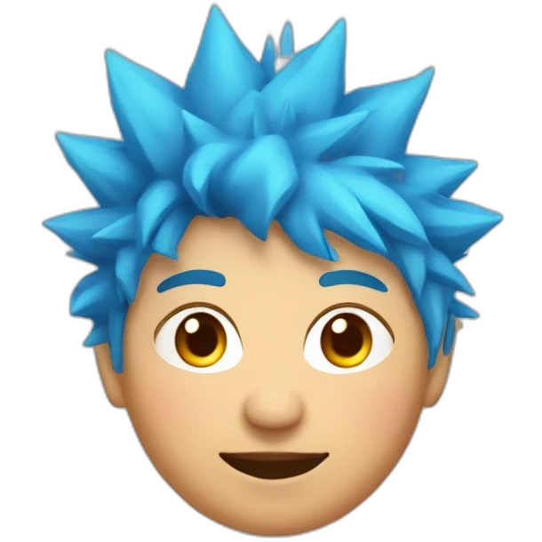 Older fat lesbian Chilean very short spiky bright blue hair emoji