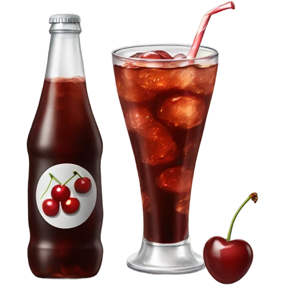 Cherry cola drink realistic  emoji