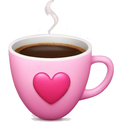 pink heart with cup of coffee emoji