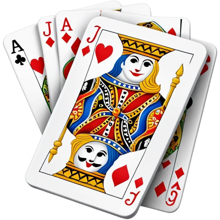 Canasta card game with wild cards and jokers emoji