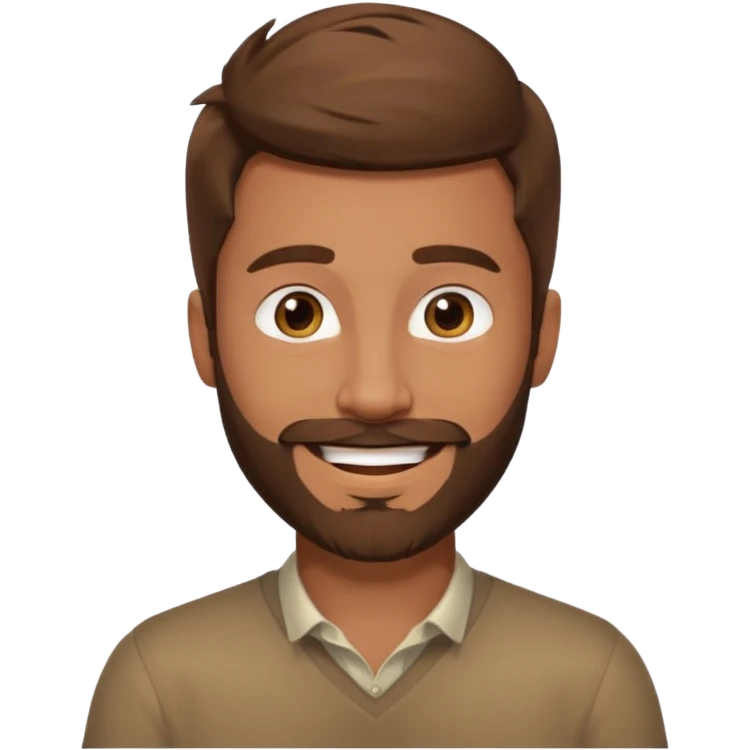 27 year old man, brown hair, beard emoji