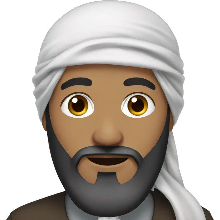 bearded man wearing hijab emoji