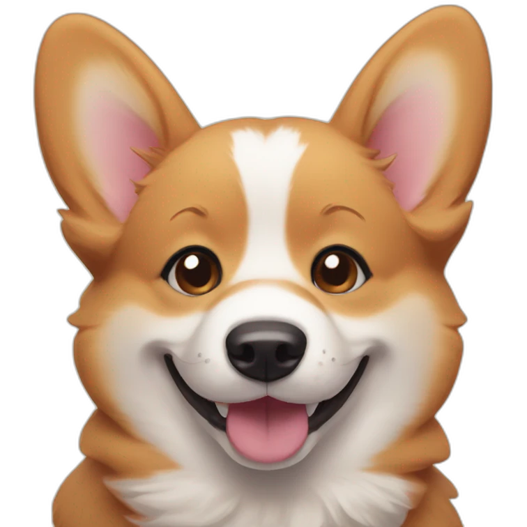 smiling corgi happy emoji