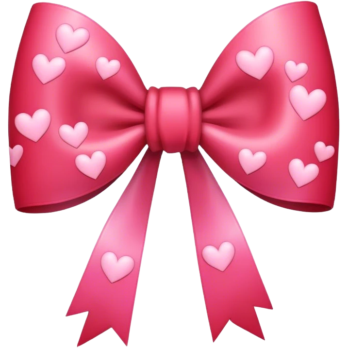A Bow that has Hearts emoji