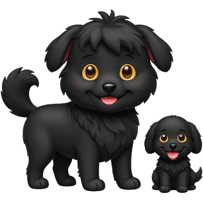 perro negro emoji para copiar y egar emoji