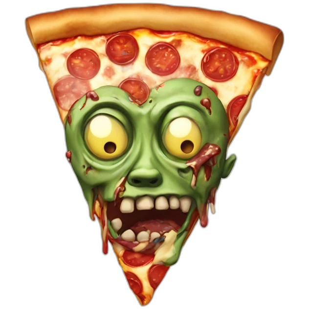 Zombie pizza emoji