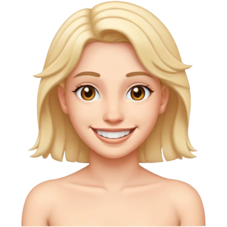 Naked trans girl smile emoji