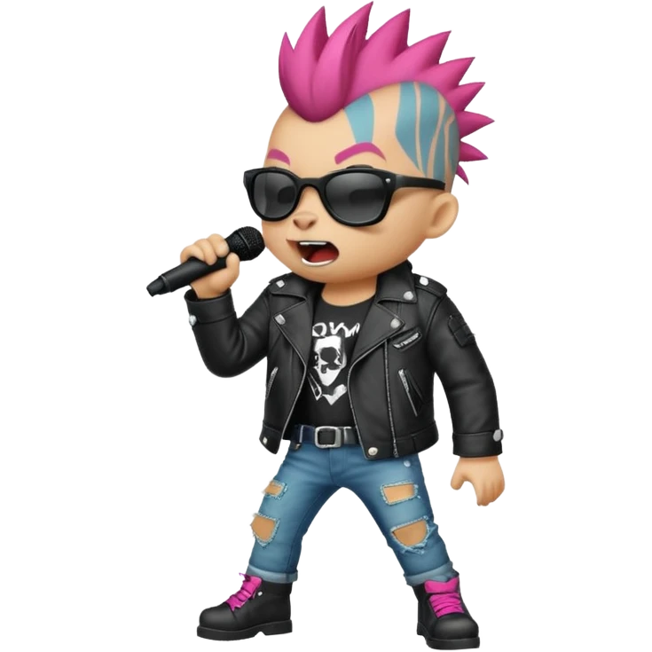singing punk animal emoji