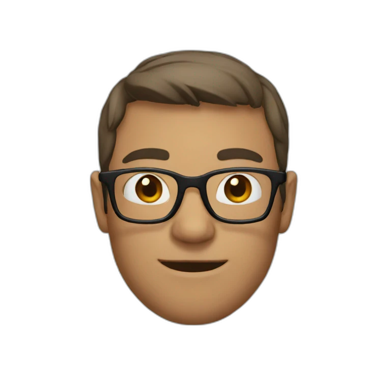 Guy with glasses emoji