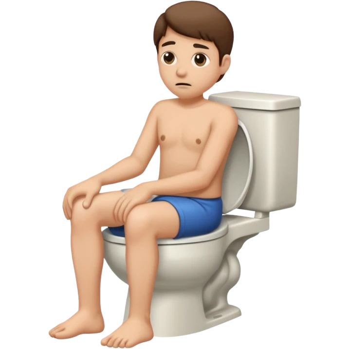 Constipated on the toilet  emoji