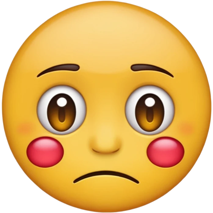 cartoon sticker of a sad emoji with a frown, colorful and cheerful, no text, suitable for WhatsApp and Instagram emoji