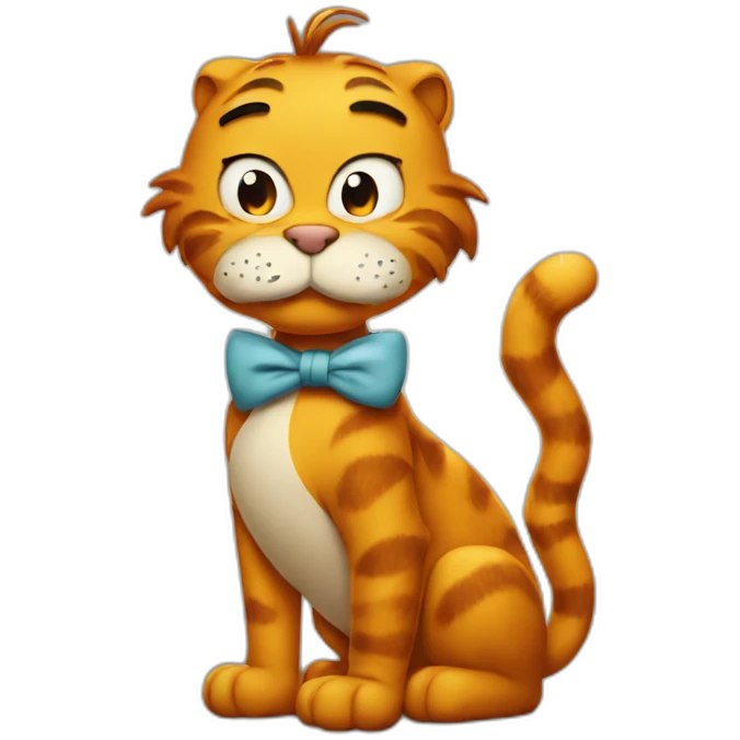 garfield with a smoking emoji