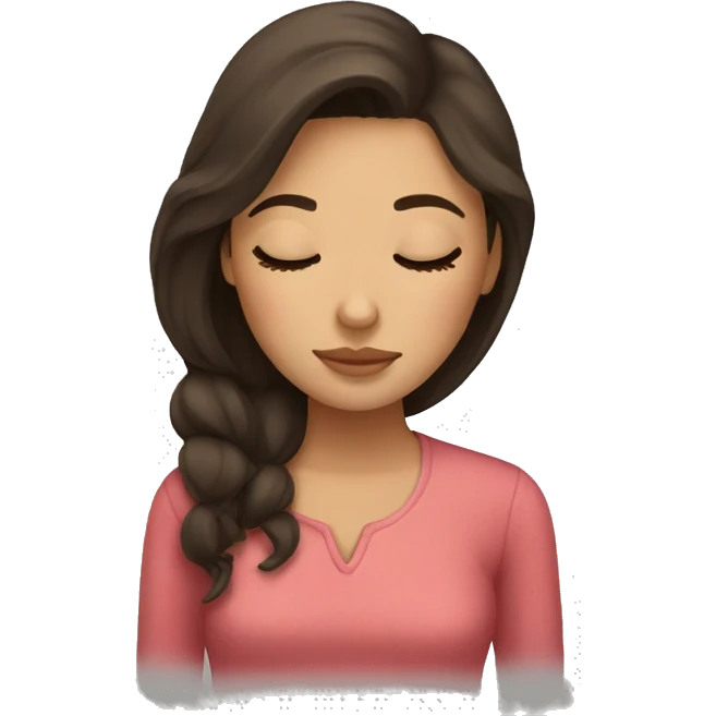 Brunette girl sleeping emoji