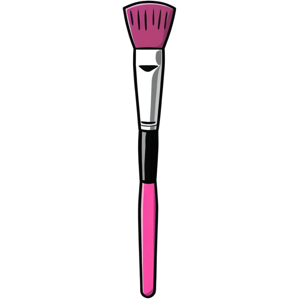 Makeup brush with pink bristles emoji