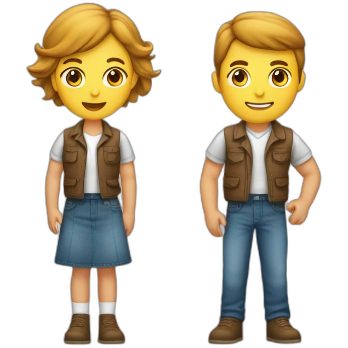 Fille sur le genou d'un homme  emoji