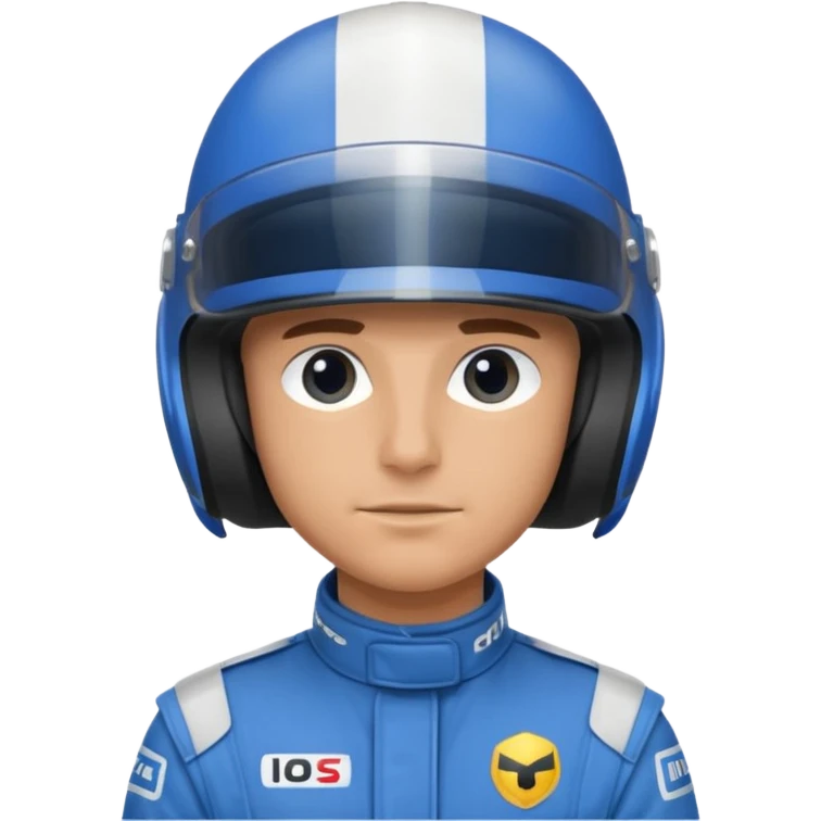 blue formula driver emoji