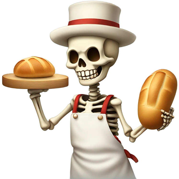 skeleton baker emoji