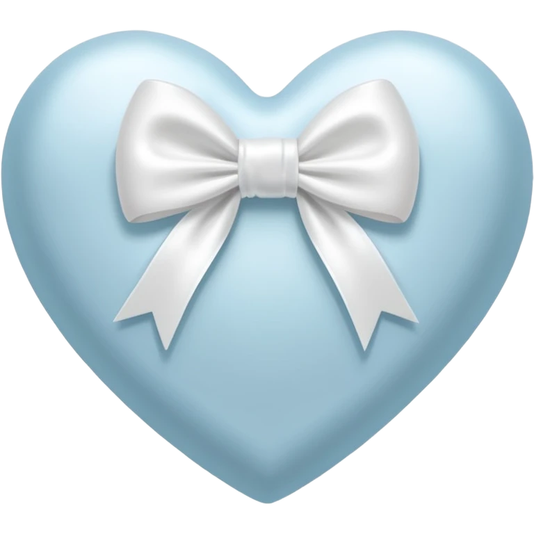 white heart with a white bow on it emoji