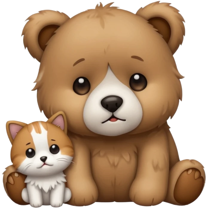 a teddy and a cute dog and cat crying emoji