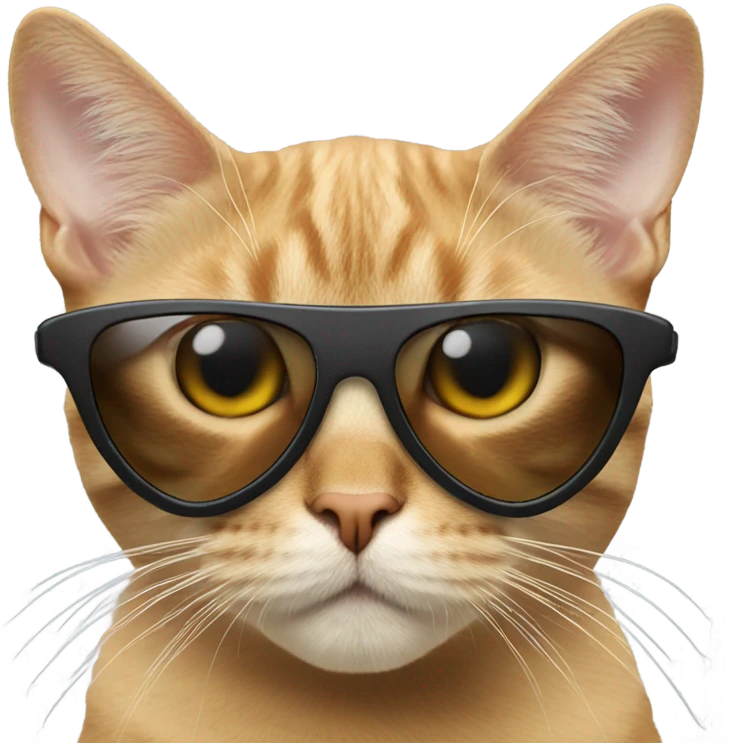 The cat in triangle form sunglasses emoji