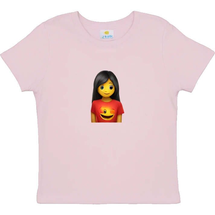 Girl metisse t-shirt red emoji