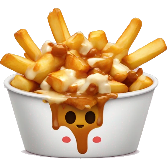 Poutine qui mange une poutine emoji