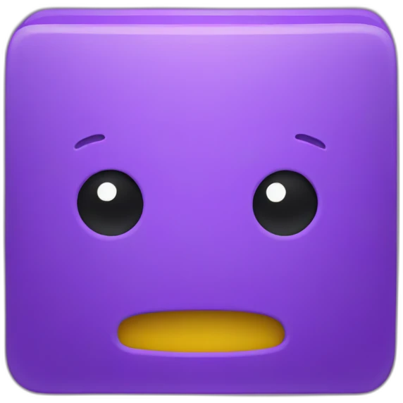 Cold purple Square, With a Yellow K in the center emoji