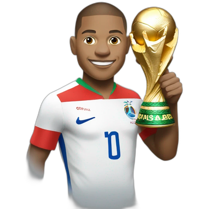 Mbappé with world cup emoji
