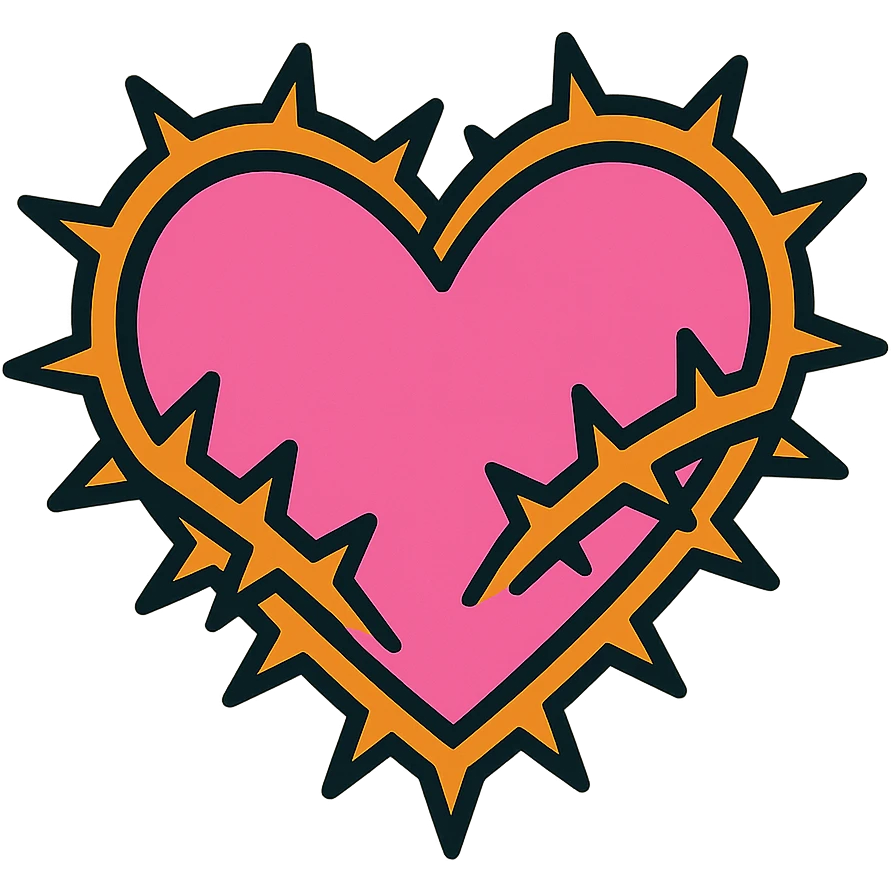 pink heart with thorns emoji