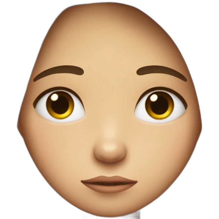 A sad, depressed girl, her hair is short and black, and she has a small mole on her right cheek, under her eye. emoji