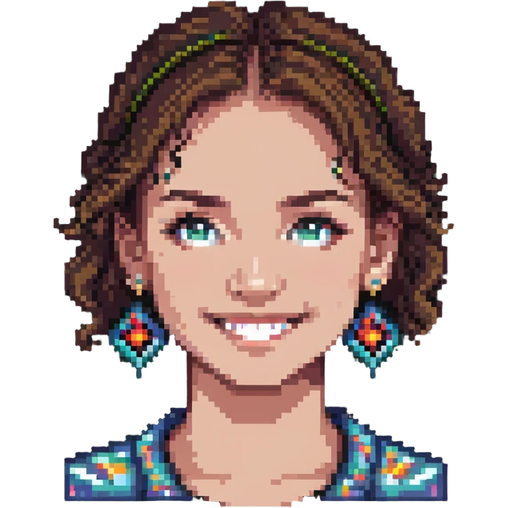 smiling girl with earrings emoji