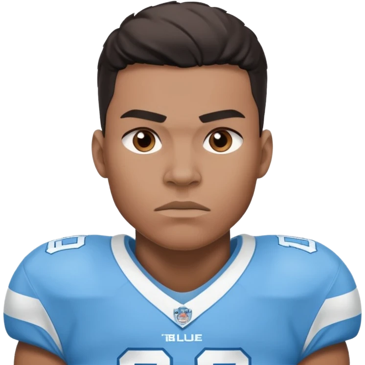 college football player Carolina Blue emoji