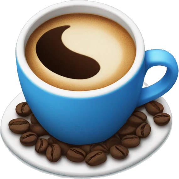 Coffee coffee Coffee in blue cup emoji