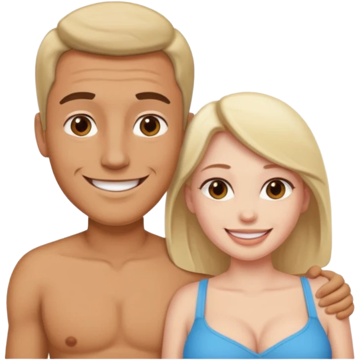 A man fucks the Woman with big tits emoji