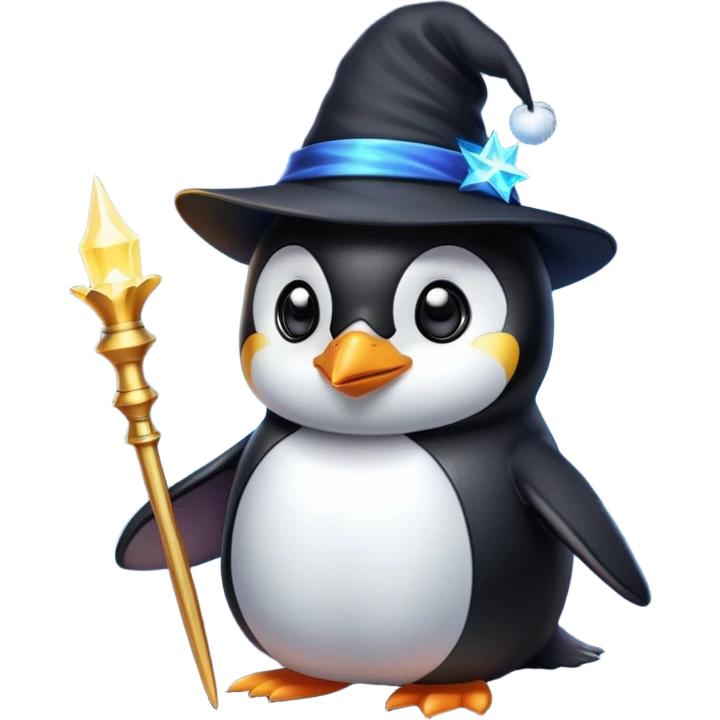 Penguin Wizard emoji