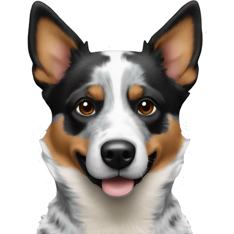 blue heeler less brown black ears emoji