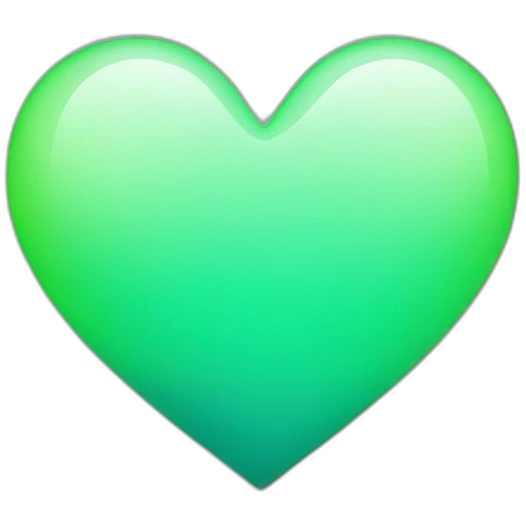 green fade heart  emoji