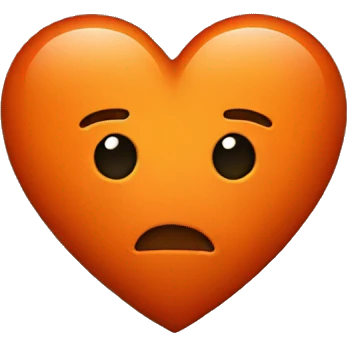 dark orange heart emoji