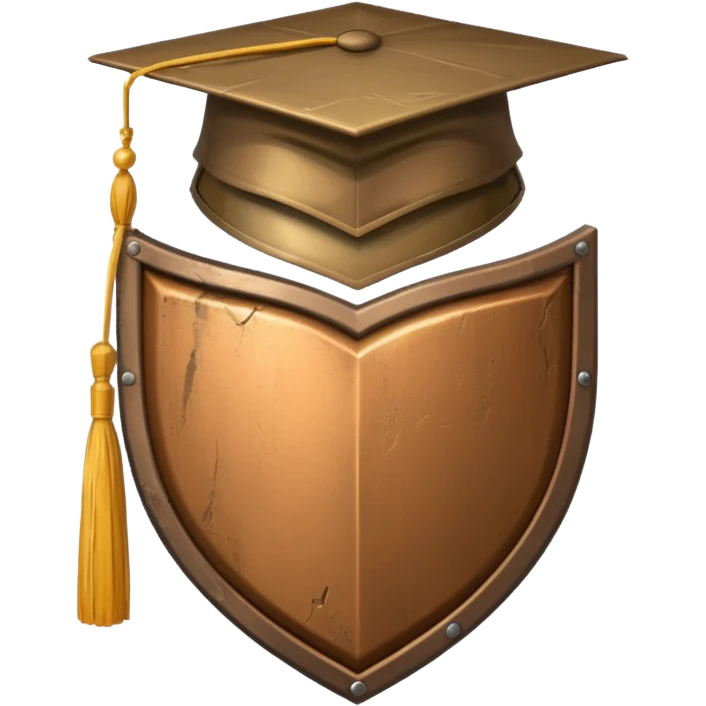 Shield with Graduation Cap emoji