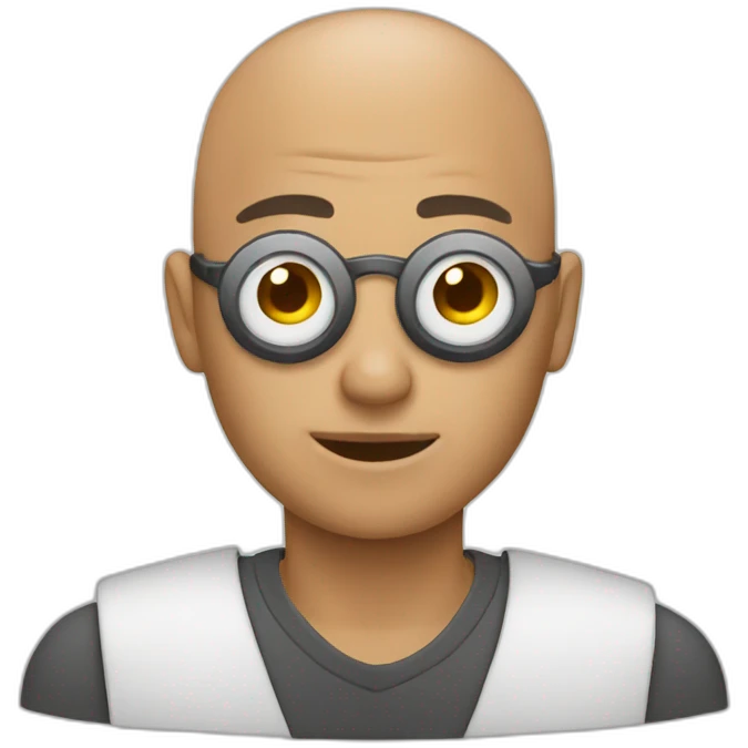 bald photographer emoji
