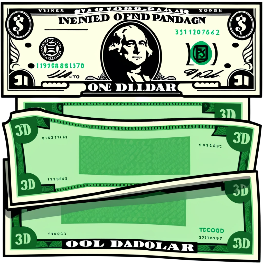 three dollar bills emoji
