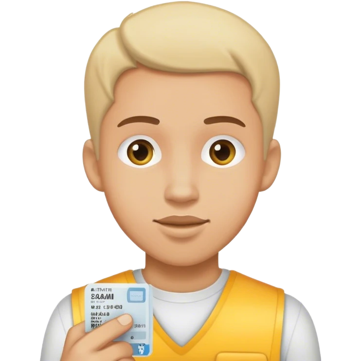 Adam checking someone’s ticket  emoji