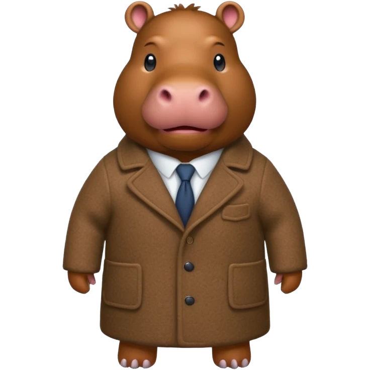 hipoptamus wearing coat emoji