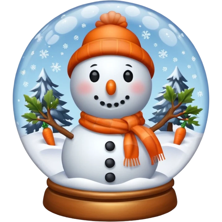 Snowman globe emoji
